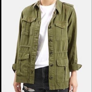 Top Shop Utility Military Jacket Army Green size 6